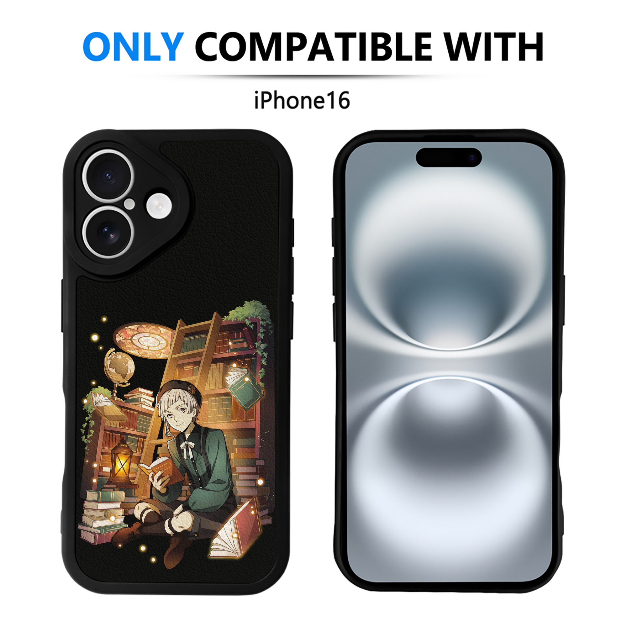 （画像用） 文豪ストレイドッグス Bungo Stray Dogs 【iPhone 16シリーズ対応】シリコンスマホケース（レザー調） 材質：シリコン
